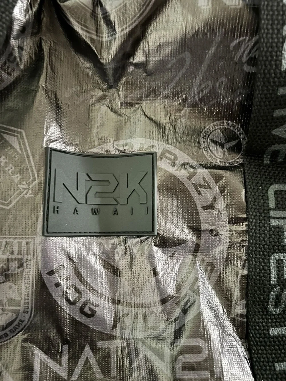 Metallic Black Duffel Bag